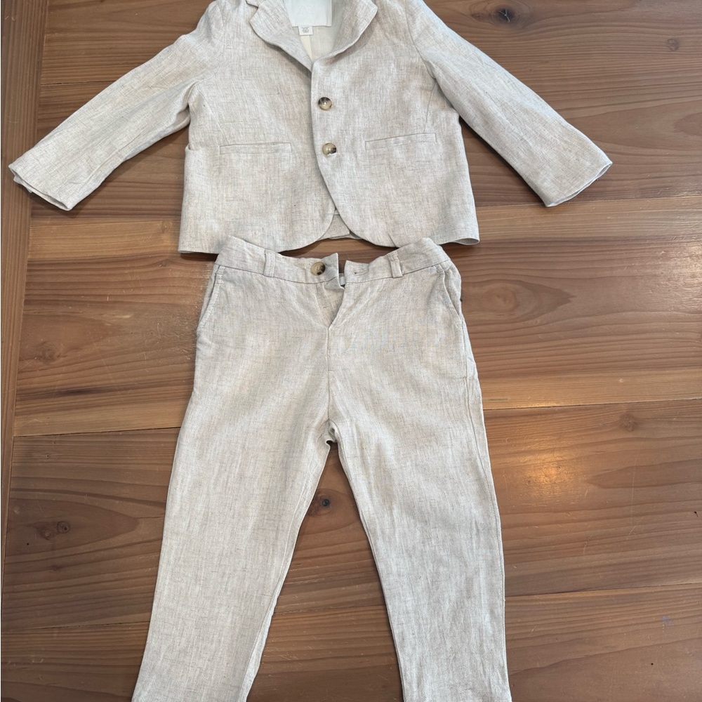 Zara toddler suit linen